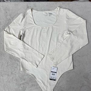 Sofia Intimates by Sofia Vergara Off-White Long Sleeve Bodysuit XXL NWT